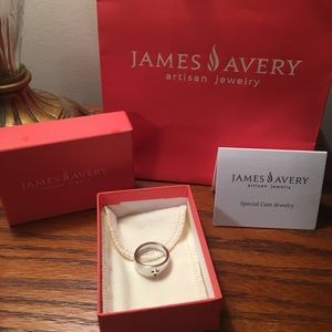 Silver James Avery cross ring, sz 5